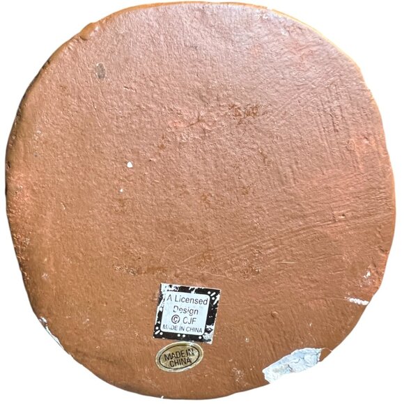 Folk Art Pumpkin Figurine Halloween Flocked Hat Whimsical Suit 12.5" tall x 6" d - Picture 15 of 16